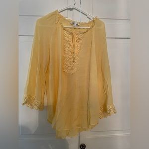 Counterparts sheer peasant blouse.